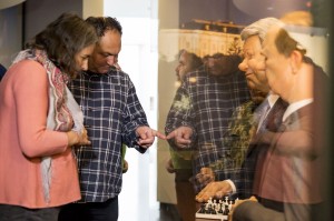 Лев Оборин, Юлий Гуголев, Вера Павлова Олег Лекманов в Музее Ельцина