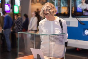 Олег Дорман и Варвара Горностаева в Музее Ельцина