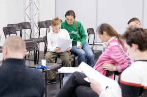 Репетиция пьесы «Книга кодов и прохождений» Дамира Ханифуллина