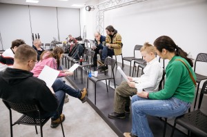 Репетиция пьесы «Книга кодов и прохождений» Дамира Ханифуллина